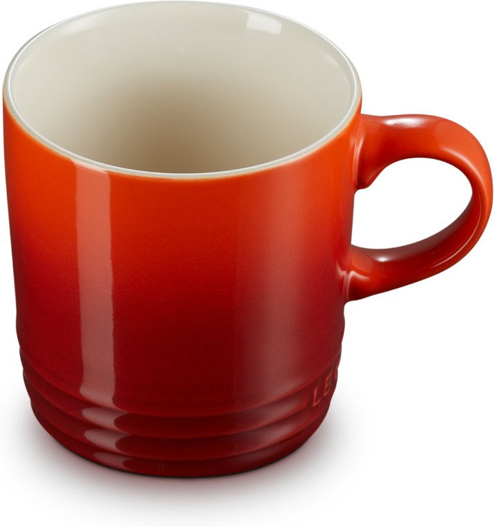 Le Creuset Poterie Geschirr Becher mit Henkel Kirschrot 0,35 L