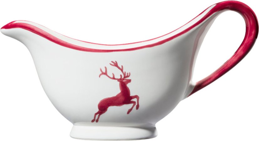 Gmundner Keramik Bordeauxroter Hirsch Sauciere Gourmet 0,2 L
