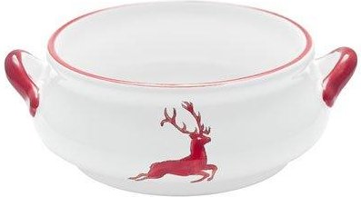 Gmundner Keramik Rubinroter Hirsch Suppenschale 0,37 L / h: 5,9 cm