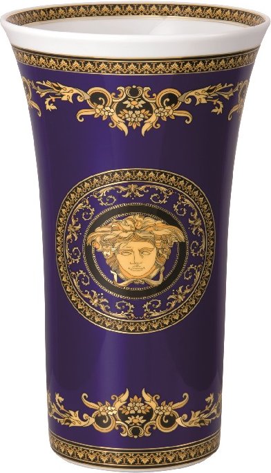 Rosenthal Versace Medusa blue Vase 34 cm