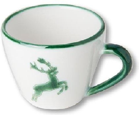 Gmundner Keramik Grüner Hirsch Cappuccino-Obertasse 0,16 L / h: 6,8 cm
