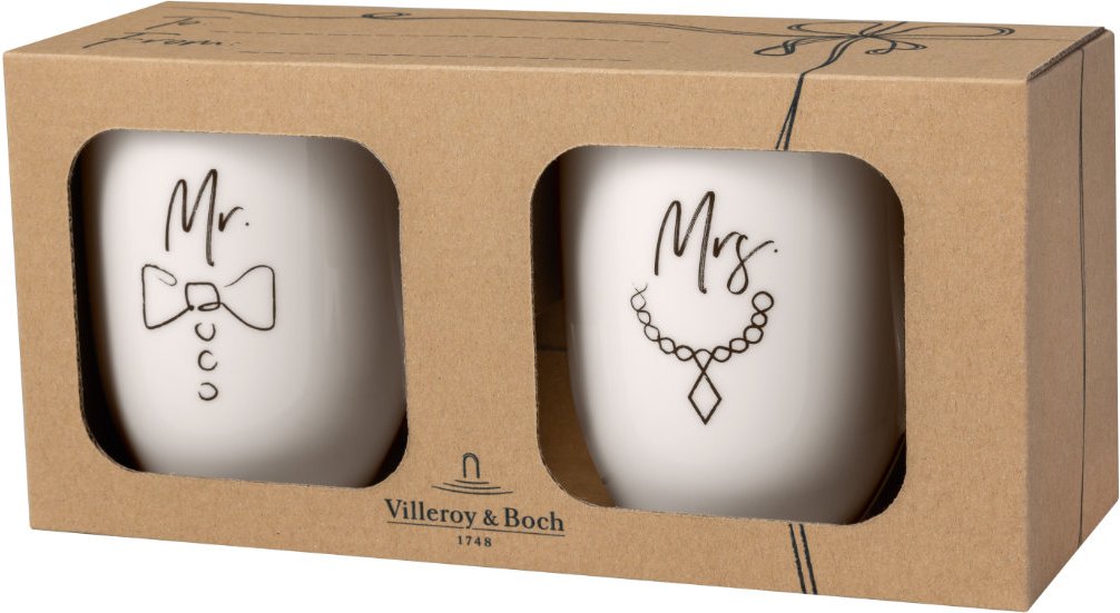 Villeroy & Boch Statement Becher mit Henkel - Mr. and Mrs. Set 2-tlg. 0,29 L