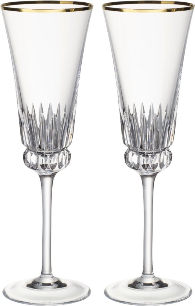 Villeroy & Boch Gläser Grand Royal Gold - Kristallglas Sektkelch Set 2-tlg. 0,12 L