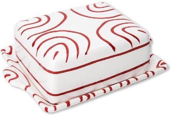 Gmundner Keramik Rotgeflammt Butterdose 125 g