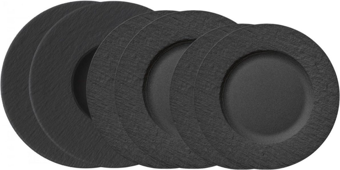 Villeroy & Boch Manufacture Rock Teller-Set 6-tlg.
