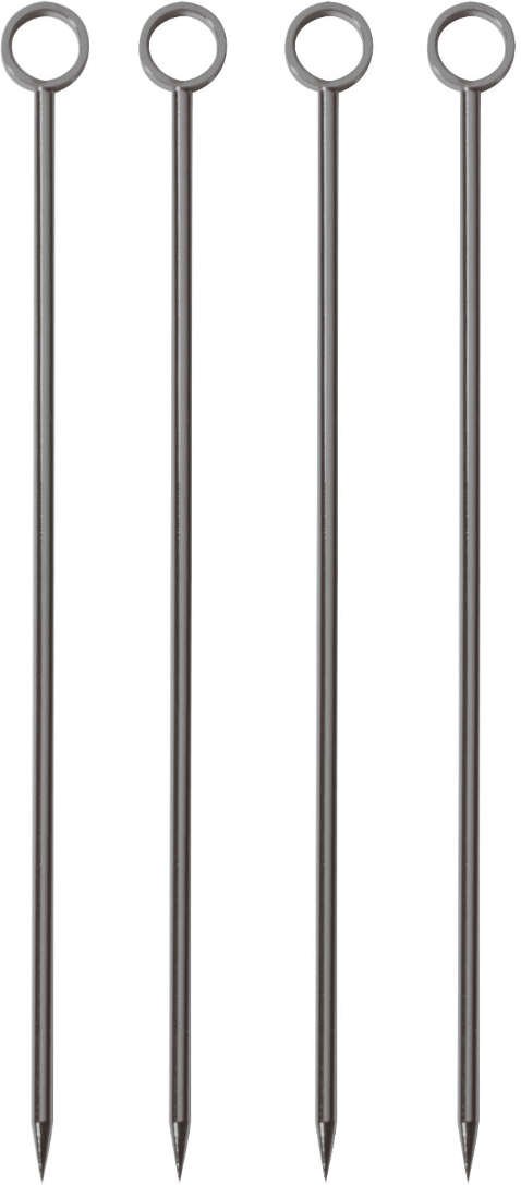Sambonet Paderno Bar Utensils - Edelstahl / PVD Schwarz Cocktailspieße Set 4-tlg. 10 cm