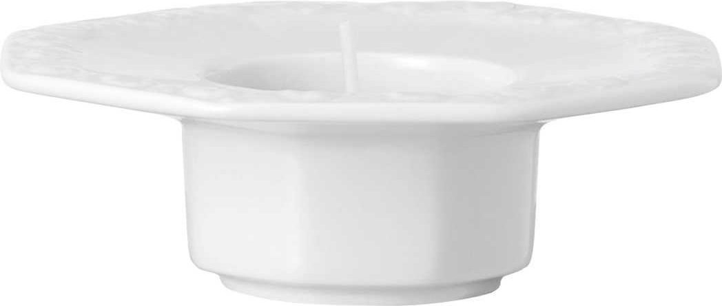 Rosenthal Maria Weiß Teelicht 3,5 cm mit Kerze