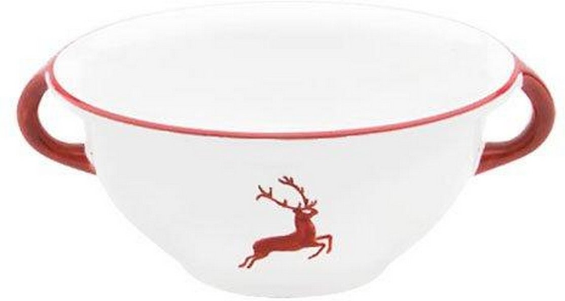 Thumbnail - Gmundner Keramik Rubinroter Hirsch Weitling d: 25 cm / 2,0 L