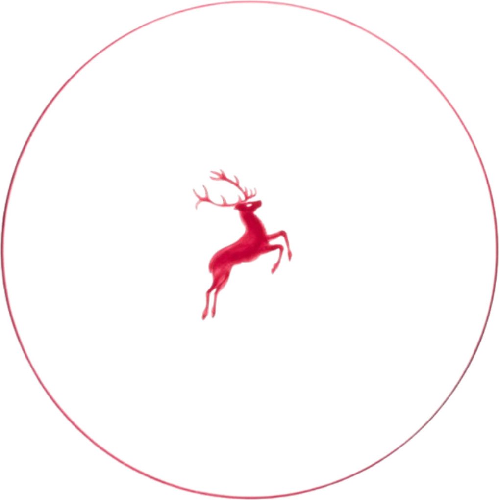 Gmundner Keramik Bordeauxroter Hirsch Platzteller Cup 32 cm