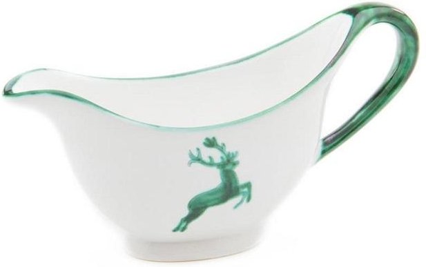 Gmundner Keramik Grüner Hirsch Sauciere Gourmet 0,2 L / h: 10 cm