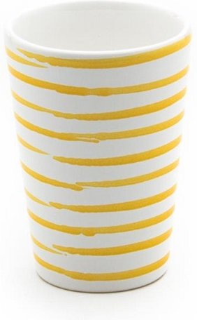 Gmundner Keramik Gelbgeflammt Trinkbecher 0,28 L / h: 11 cm
