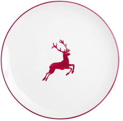 Gmundner Keramik Rubinroter Hirsch Platzteller Cup d: 32 cm / h: 2,2 cm