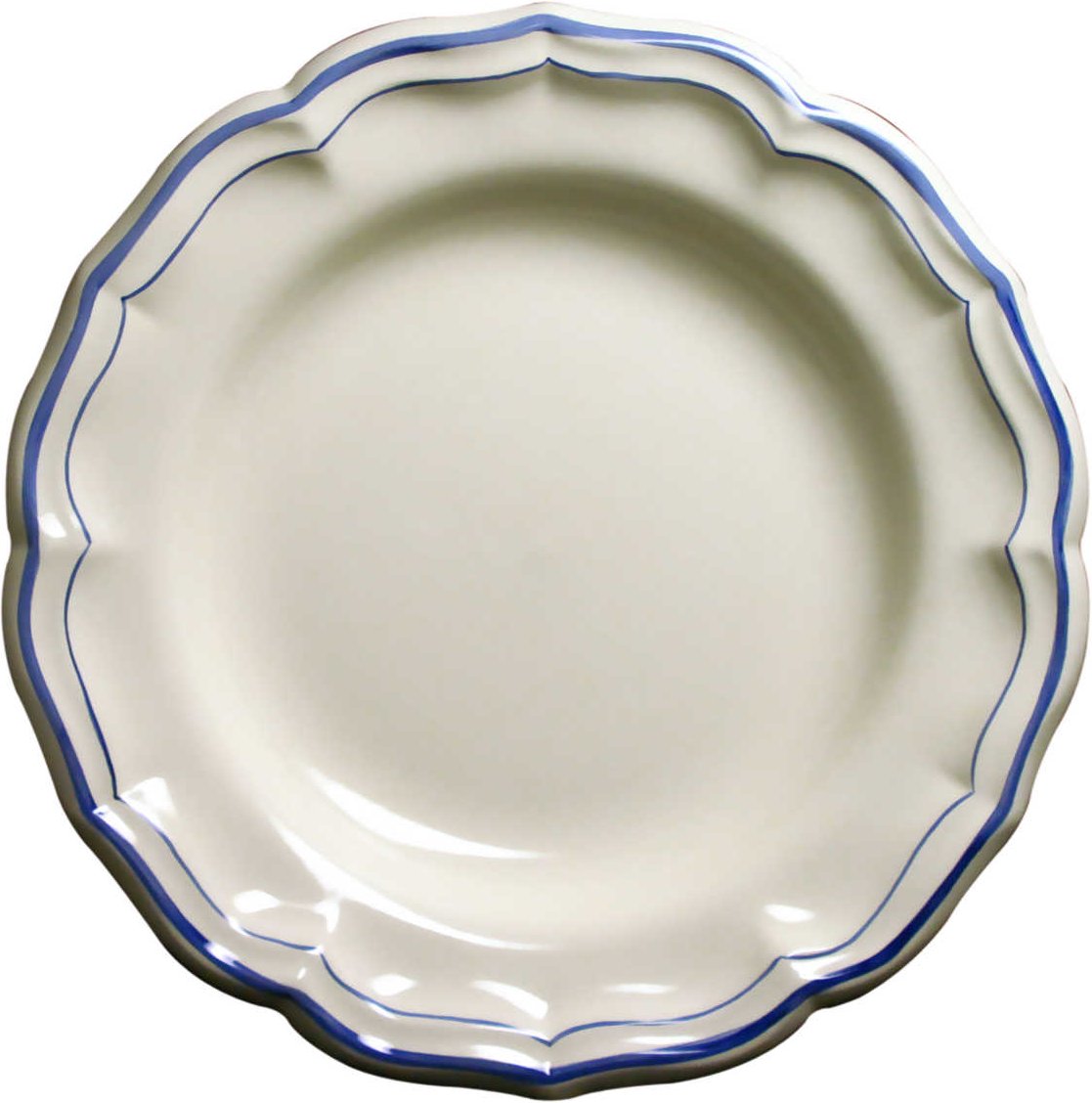 Gien 'Filets Bleus' Platte rund tief 31 cm