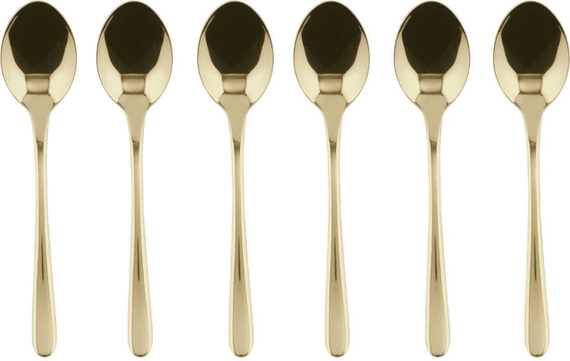 Sambonet Taste - Edelstahl / PVD champagnerfarben Mokkalöffel Set 6-tlg.