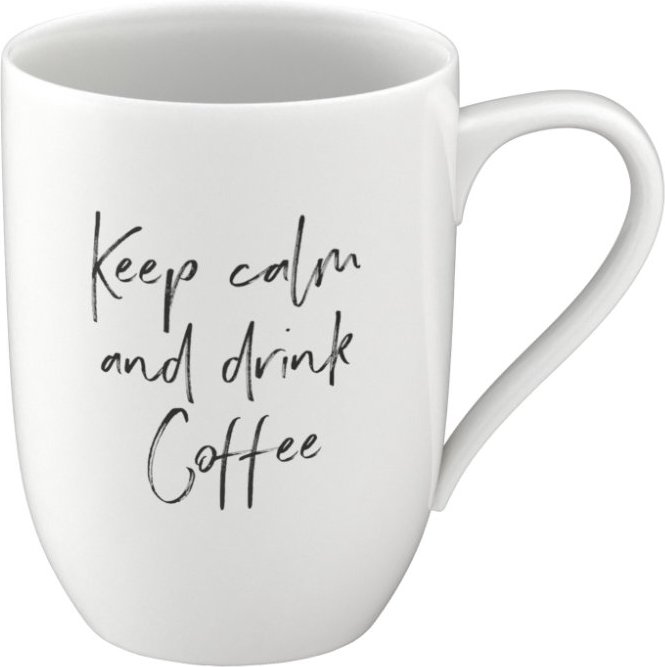 Villeroy & Boch Statement Becher mit Henkel - Keep calm and drink Coffee 0,29 L