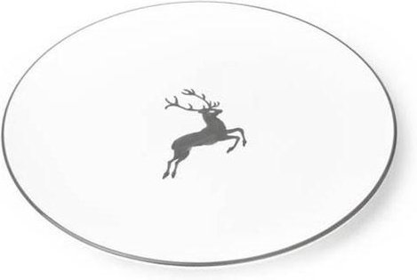 Gmundner Keramik Grauer Hirsch Platzteller Cup d: 32 cm / h: 2,2 cm