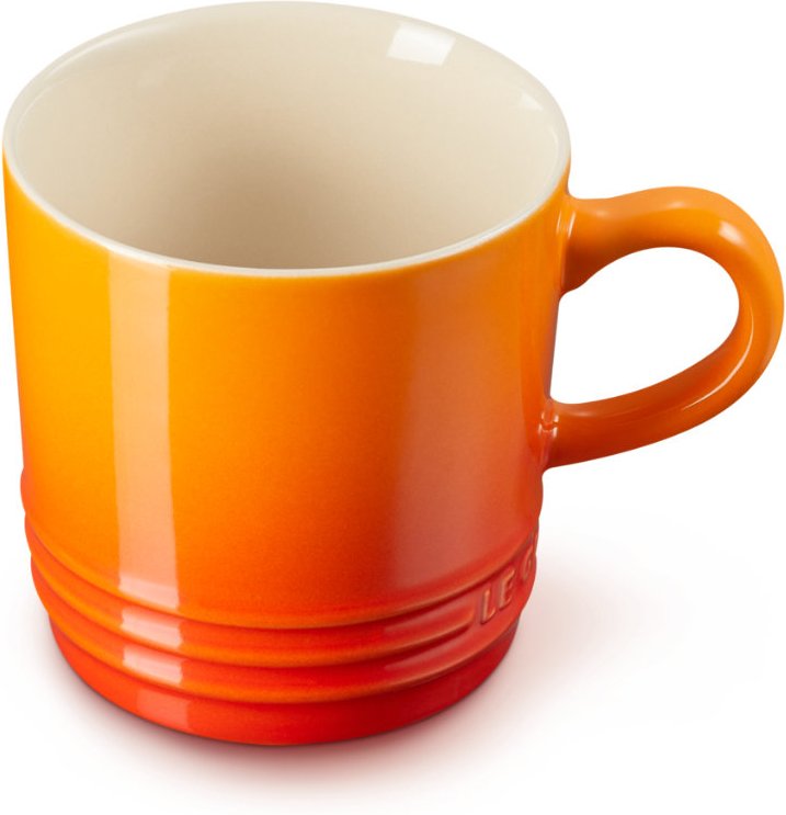 Le Creuset Poterie Geschirr Becher mit Henkel Ofenrot 0,35 L