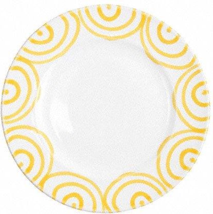 Gmundner Keramik Gelbgeflammt Dessertteller / Frühstücksteller Gourmet d: 22 cm / h: 2,2 cm