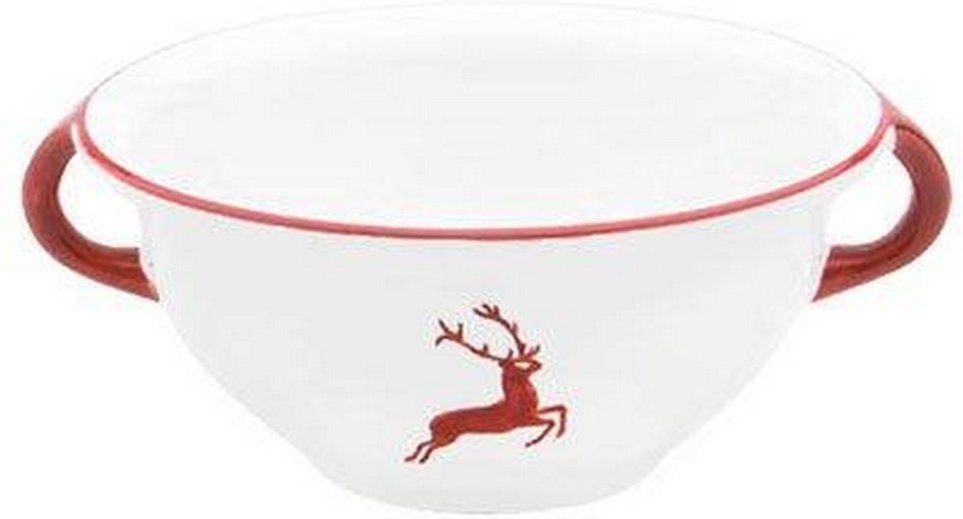 Gmundner Keramik Rubinroter Hirsch Weitling d: 17 cm / 0,6 L