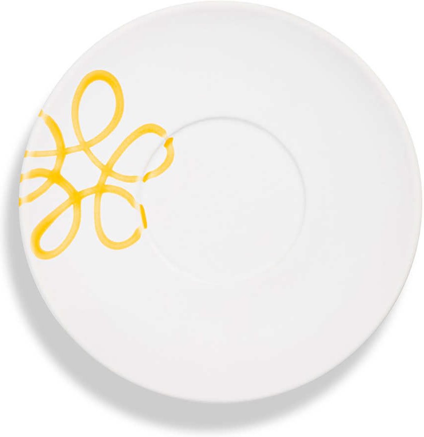 Gmundner Keramik Pur Geflammt Gelb Teeuntertasse Maxima 18 cm