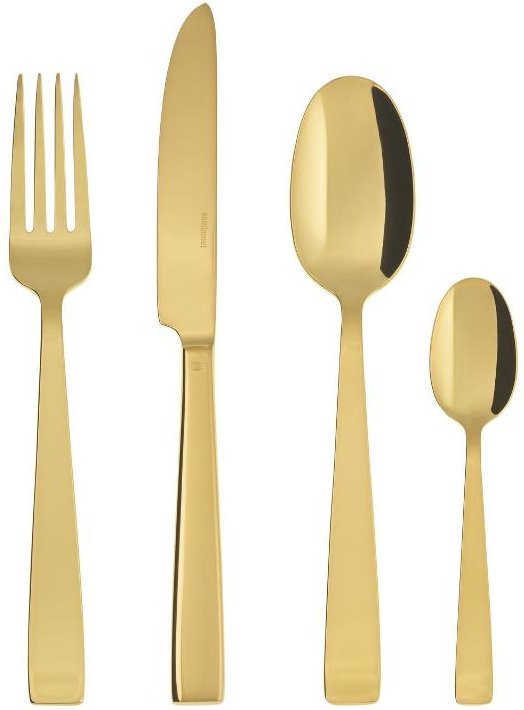 Thumbnail - Sambonet Flat - Edelstahl / PVD Gold Besteckset 24-tlg. Vollheft / Monoblock