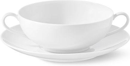 KPM Urbino Weiß Suppen Untertasse 17 cm