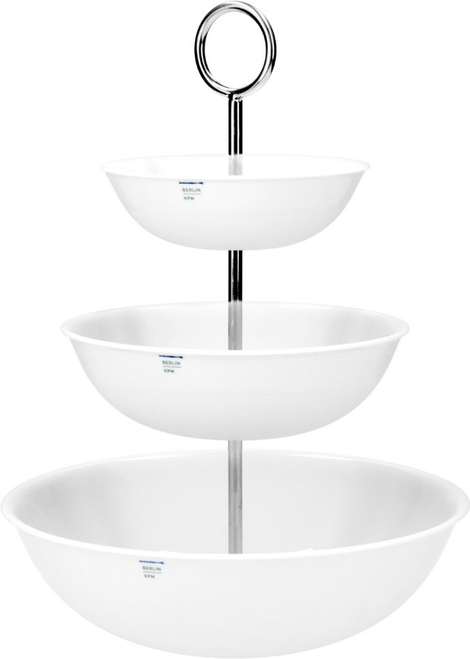 KPM LAB Weiß Schalen-Etagere dreistufig