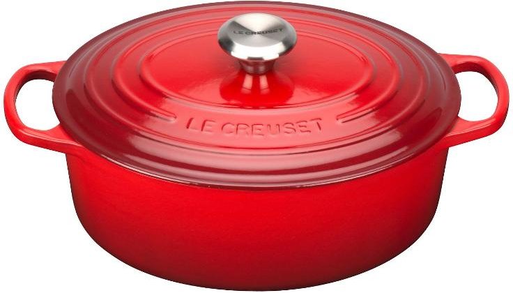 Thumbnail - Le Creuset 'Bräter Signature oval' Bräter oval kirschrot 27 cm / 4,1 L