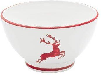 Gmundner Keramik Rubinroter Hirsch Müslischale groß d: 14 cm / h: 7,8 cm / 0,4 L