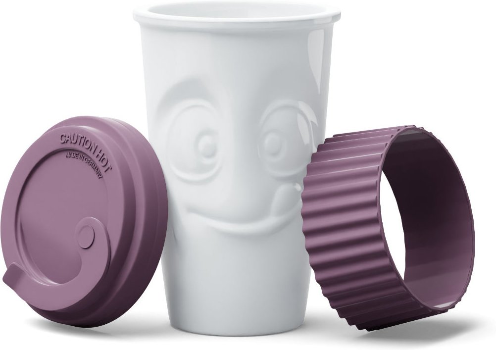 TV Tassen To Go Becher - Lecker Weinbeere 0,40 L