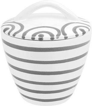 Gmundner Keramik Graugeflammt Zuckerdose Gourmet d: 9 cm / h: 10,5 cm