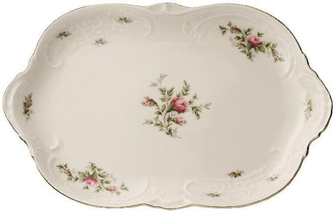 Rosenthal Sanssouci Elfenbein Moosrose neu Platte 33 cm