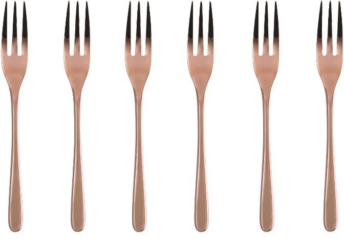Sambonet Taste - Edelstahl / PVD Kupfer Kuchengabel-Set 6-tlg.