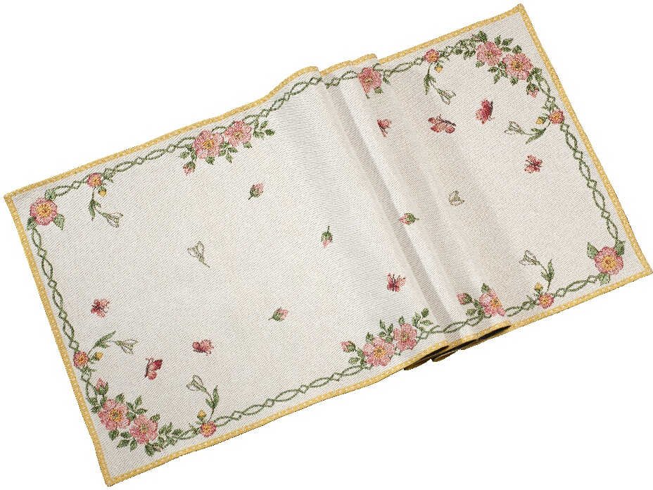 Villeroy & Boch Spring Fantasy Läufer Gobelin New Flowers XL - 70% Baumwolle + 30% Polyester 49x143 cm
