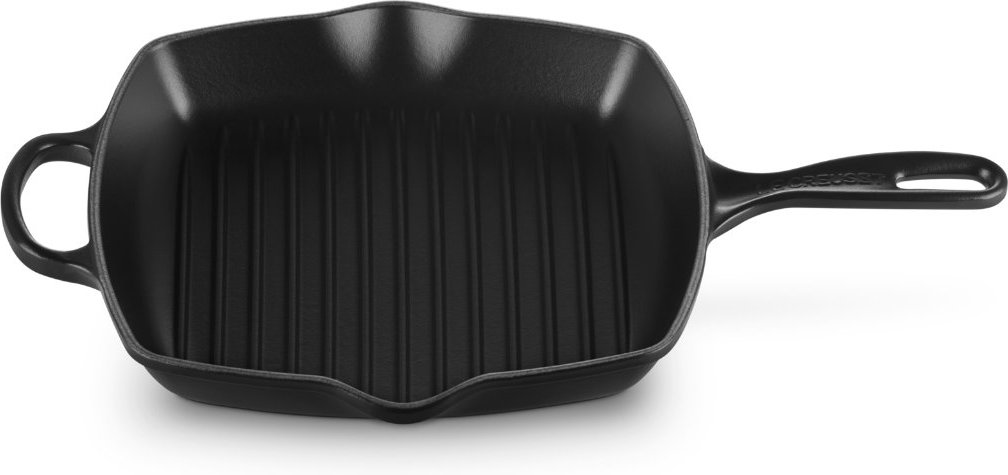 Thumbnail - Le Creuset Grillpfannen und Grillplatten Quadratische Grillpfanne Schwarz 26 cm