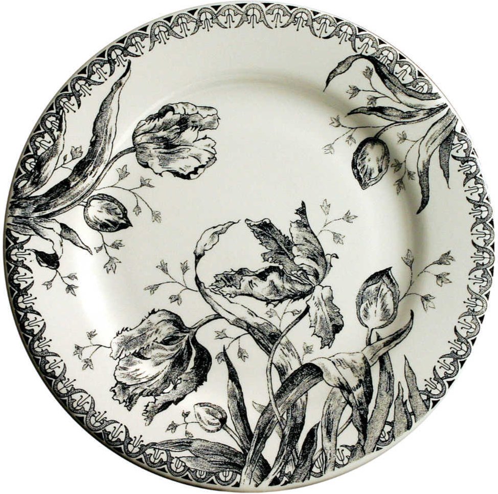 Gien 'Tulipes Noires' Frühstücksteller 21,8 cm