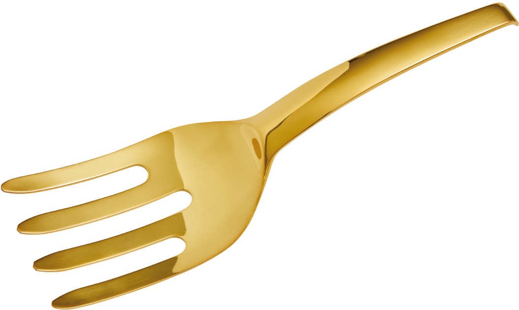 Sambonet Living - Edelstahl / PVD Gold Spaghettivorlegegabel 28,5 cm