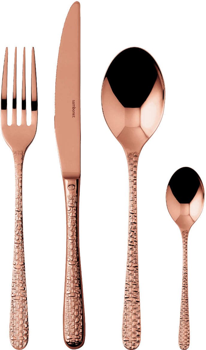 Sambonet Venezia - Edelstahl / PVD Kupfer Besteckset 24-tlg.