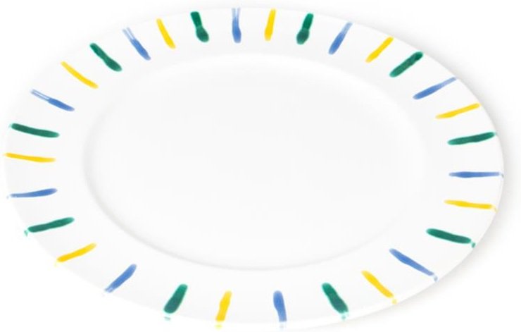 Gmundner Keramik Buntgeflammt Speiseteller Gourmet d: 29 cm / h: 2,2 cm