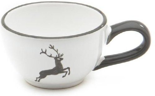Gmundner Keramik Grauer Hirsch Mokka-/Espresso-Obertasse glatt 0,06 L / h: 4,1 cm