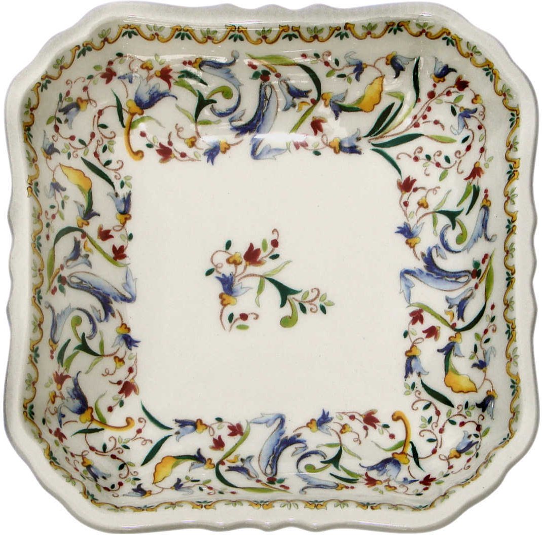 Gien Toscana viereckige Schale Pompadour 15 cm