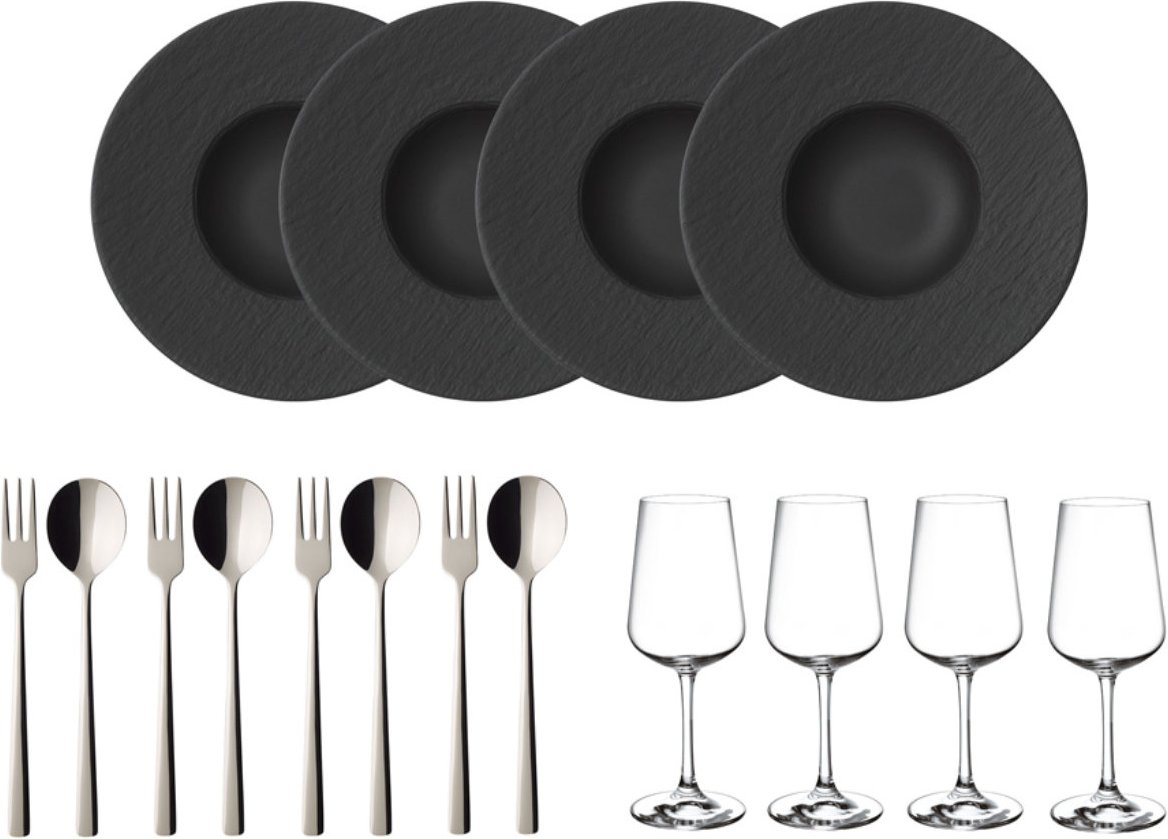 Villeroy & Boch Manufacture Rock Pasta Set 12-tlg.