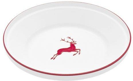 Thumbnail - Gmundner Keramik Rubinroter Hirsch Reifschüssel ohne Henkel d: 32 cm / h: 7,4 cm
