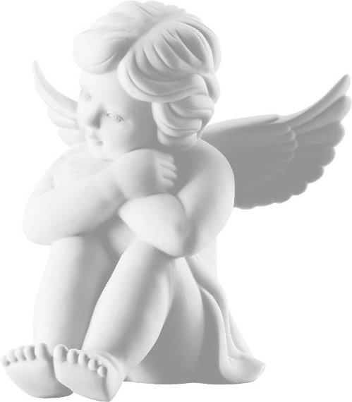 Rosenthal Engel sitzend mittel weiß matt 10 cm