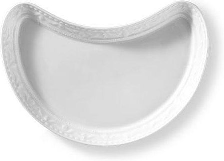 KPM Kurland Weiß Salatteller halbmondförmig 23 x 13 cm