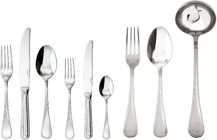 Sambonet Contour - Edelstahl 18/10 Besteckset 75-tlg. Vollheft / Monoblock