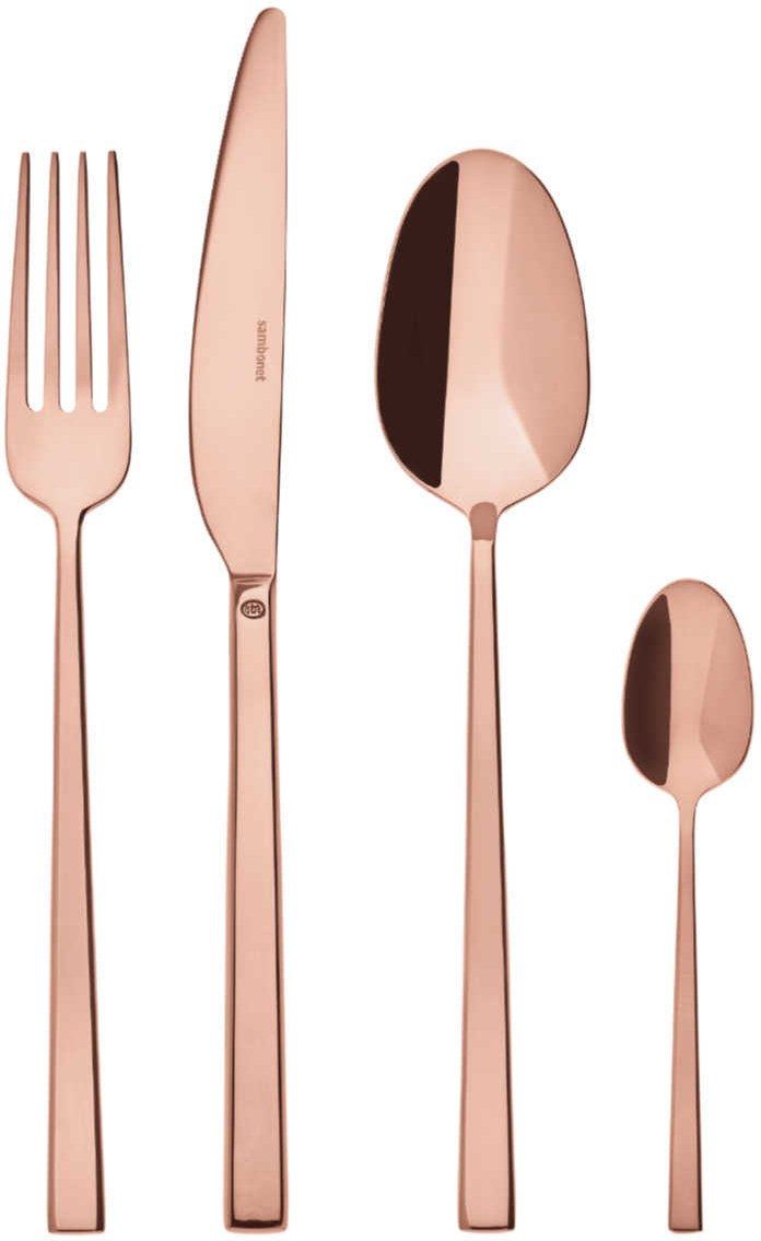 Sambonet Rock - Edelstahl / PVD Kupfer Besteckset 24-tlg.