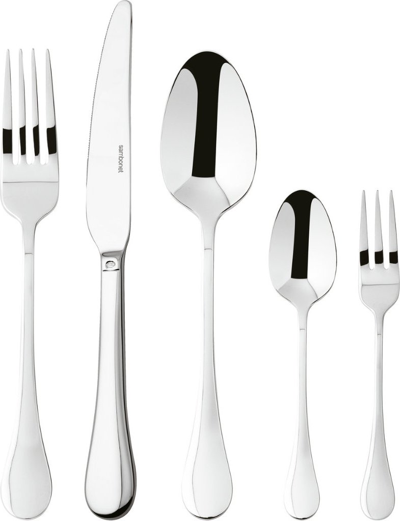 Sambonet Bloom - Edelstahl 18/10 Besteckset 60-tlg. Vollheft / Monoblock
