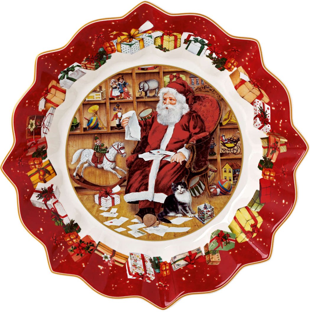 Villeroy & Boch Toy's Fantasy Schale groß - Santa liest Wunschzettel 25 cm