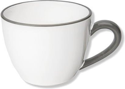 Gmundner Keramik Grauer Rand Tee-Obertasse Maxima Gourmet 0,4 L